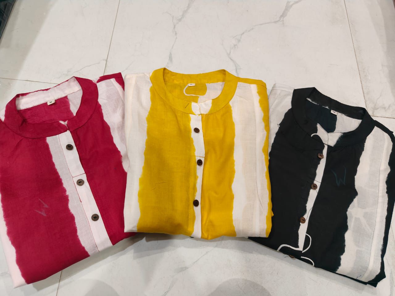 Striped Printed Kurti Set with Pants