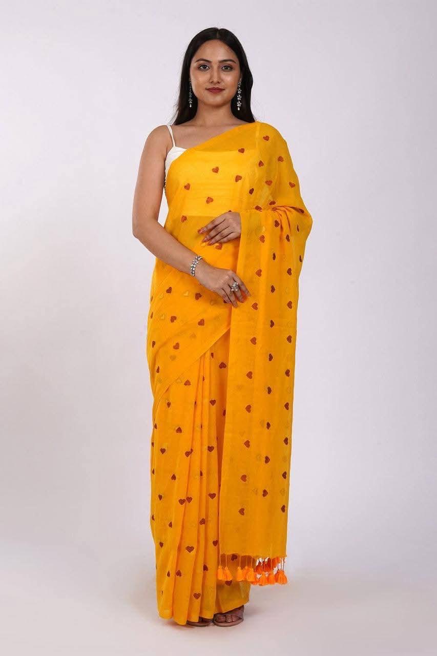 Vibrant classy Chiffon saree with blouse