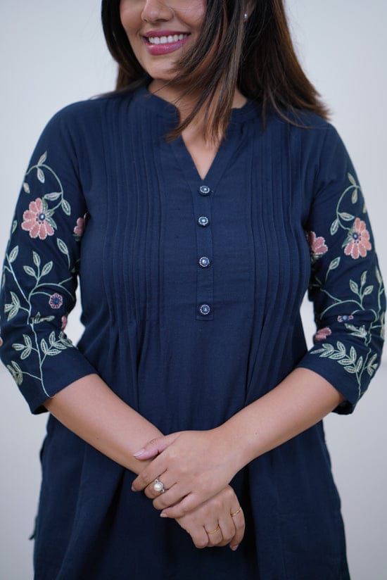 Stylish and comfortable navy blue co-ord set,
