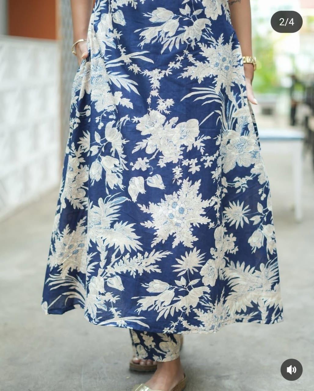 Stylish and comfortable floral print kurta set